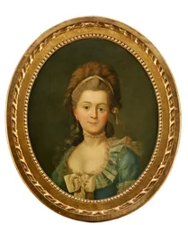 Ismeretlen nő portréja nemzeti viseletben, 1780 körül ábrázolva